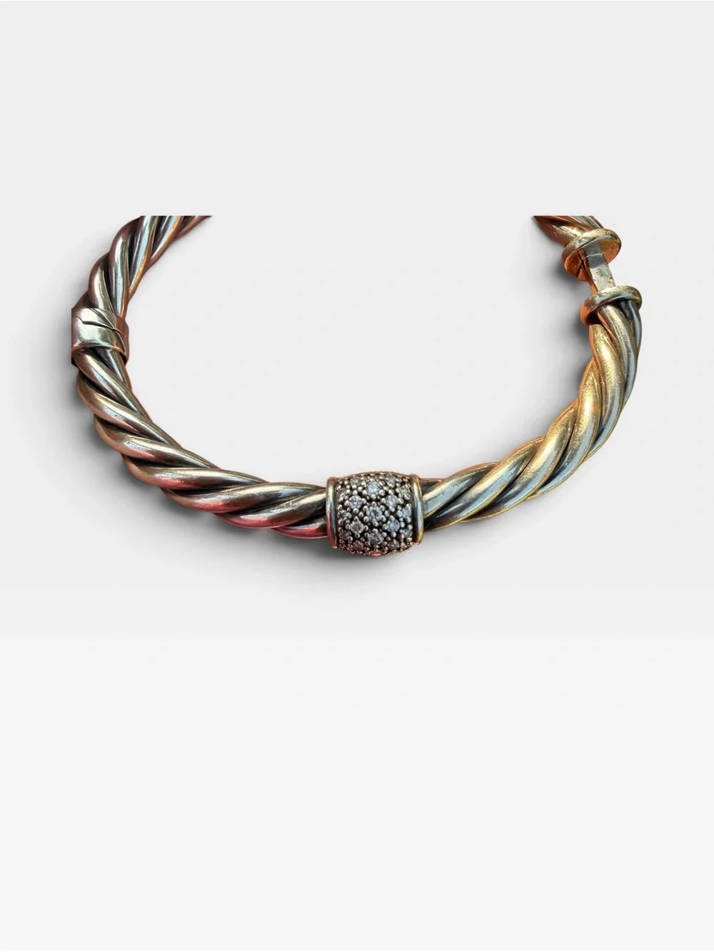 David Yurman Metro Station Bracelet 10mm with Diamonds